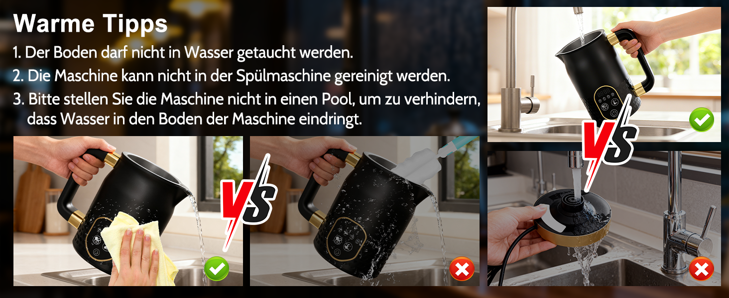 Електричний піноутворювач молока 4-в-1 з контролем температури для капучино та лате