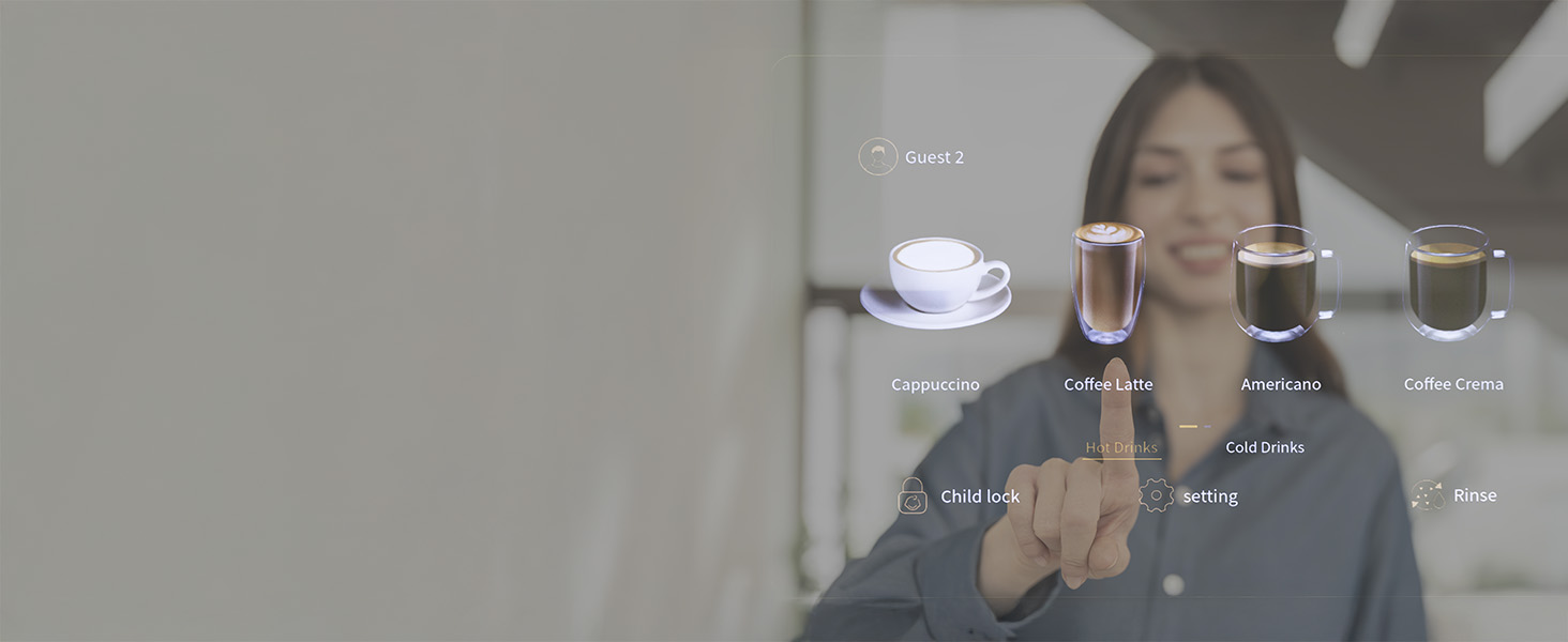 Кавомашина автоматична Cecotec Cremmaet Tempo 1450W з TFT-екраном та системою Thermoblock