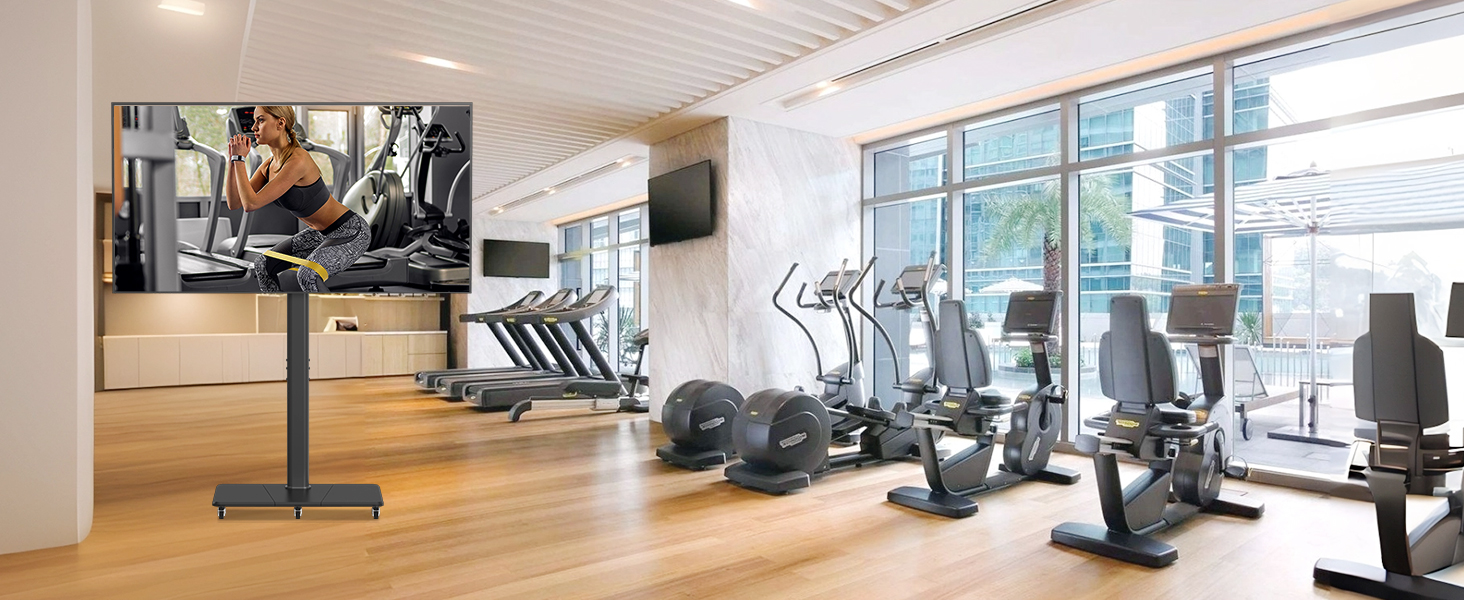 Підставка для телевізора на колесах, регульована по висоті, для екранів 42-70 дюймів, до 40 кг, VESA 600x400 мм