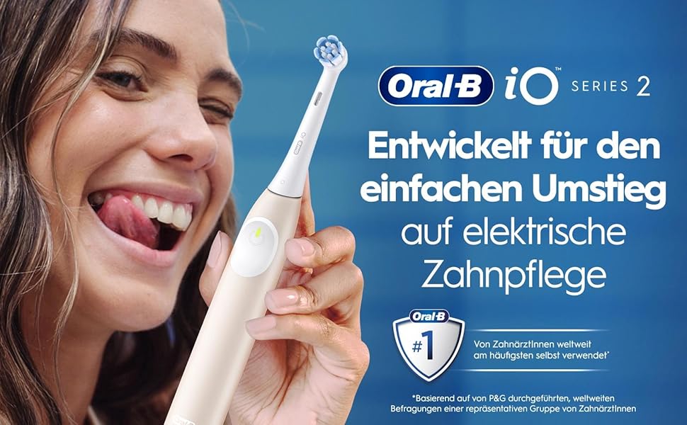 Електрична зубна щітка Oral-B iO Series 2 з магнітною технологією, 3 режими чищення, колір Calm Pink