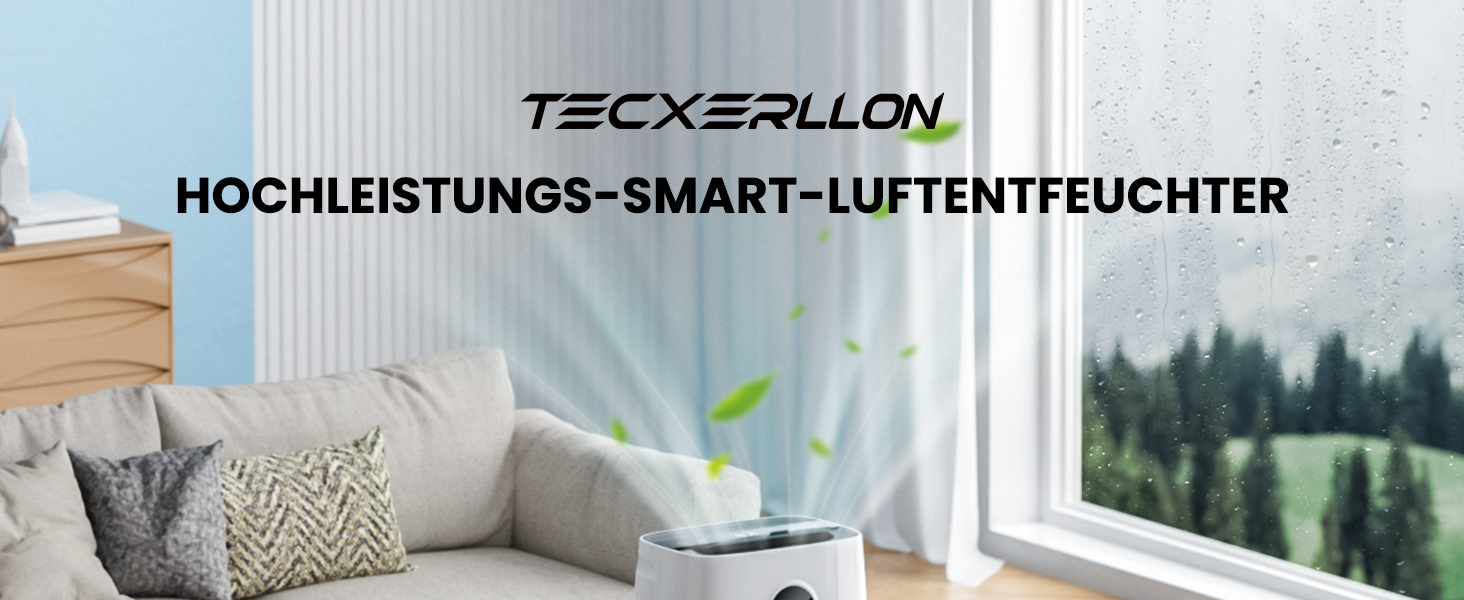 Електричний осушувач повітря 15L, 30㎡, для підвалу, з тачем, 2.5L бак, дренажний шланг, 46dB, таймер 24h, гарантія 3 роки