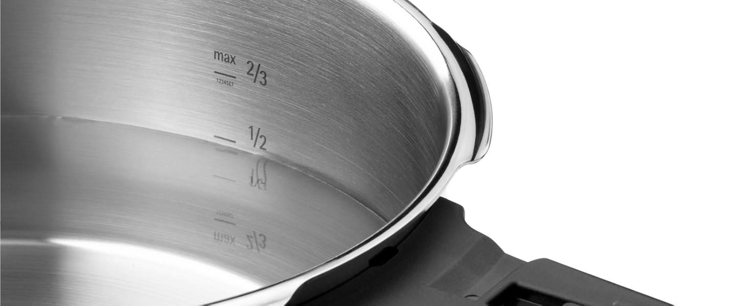 Набір швидковарки WMF Perfect Induktion 2 шт (4.5л + 3л) Cromargan нержавіюча сталь, 2 рівні потужності