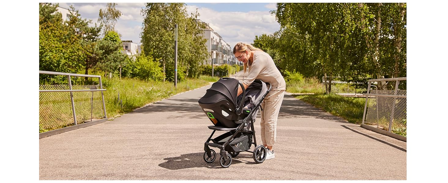 Дитяча коляска 3в1 Hauck Shop N Care Travel Set Olive - Buggy, люлька, автокрісло i-Size, підстаканник, SPF 50+, регульована спинка, складна