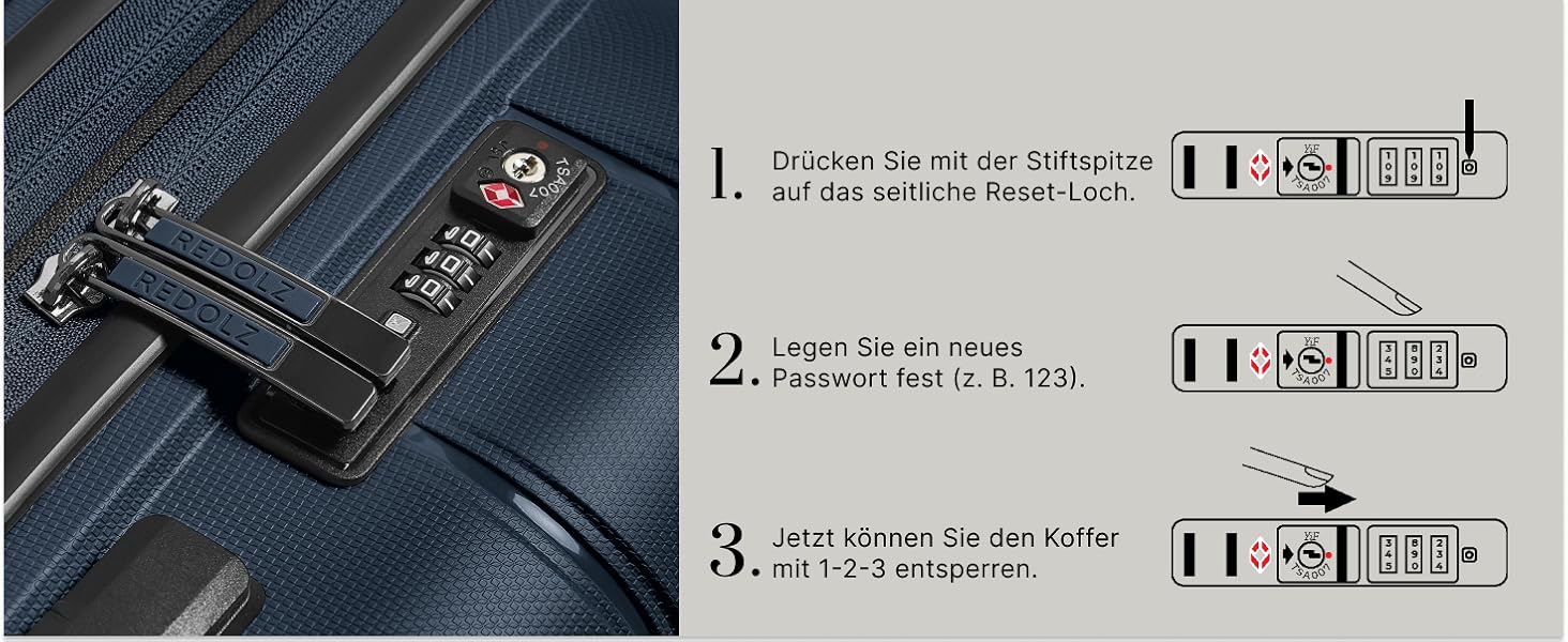 Набір валіз REDOLZ Hartschalen 3-х частинний | Розширювані, з TSA-замком, Olive Kofferset