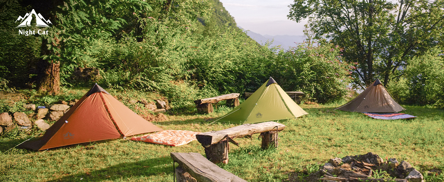 Намет Night Cat 1 Mann Ultraleicht Khaki: Водонепроникний намет для велотуризму, трекінгу та кемпінгу на 1 особу
