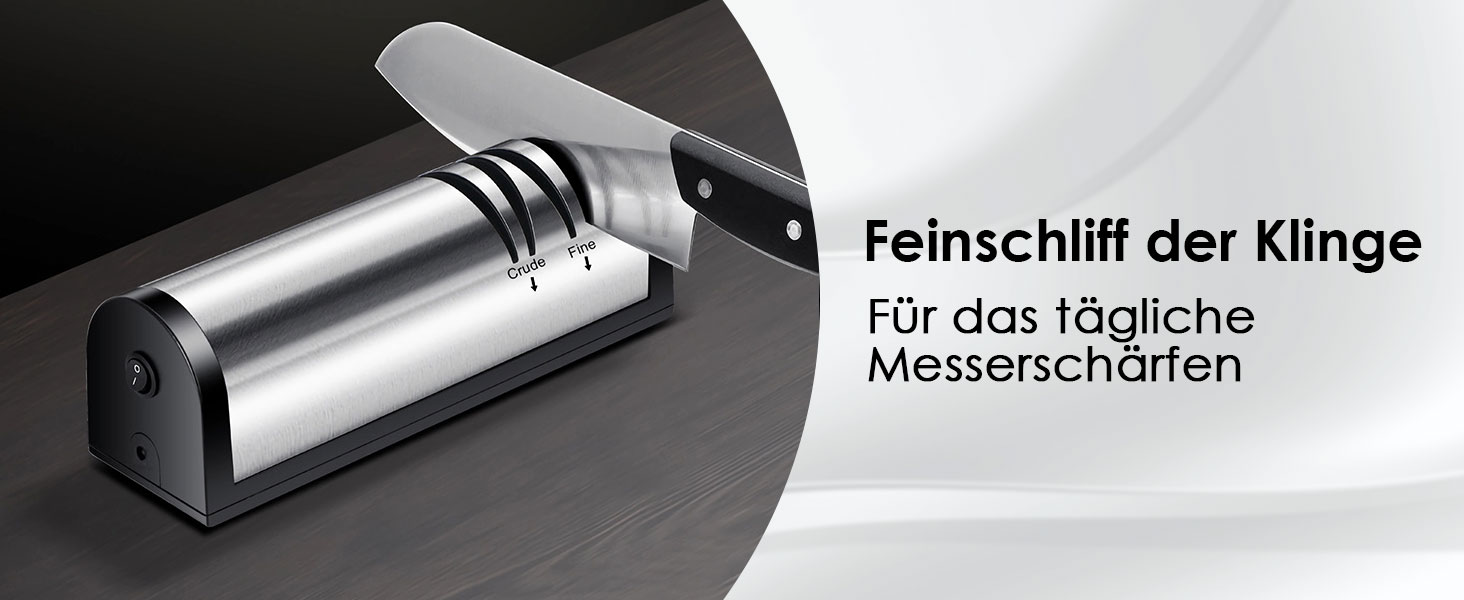 Електричний заточувач для ножів 3 в 1 з алмазним напилком для кухонних ножів, ножиць та топориків
