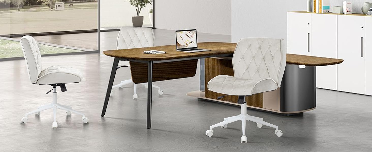 Крісло для дому та офісу Symino з регульованою висотою, функцією гойдання 12°, обшите штучною замшею, до 150 кг, сірий колір