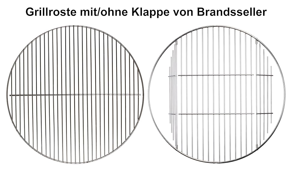Решітка для гриля з нержавіючої сталі - для кульових грилів всіх відомих марок Ø57 см. наприклад, Weber-Нержавіюча від Brandsseller (кругла Ø 44,5 см для 47 см-складна )