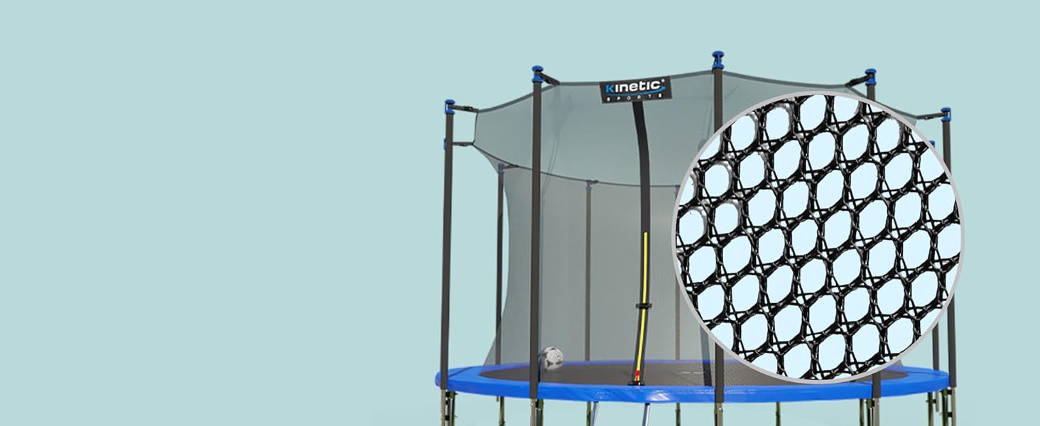 Батут вуличний KINETIC SPORTS Salto Plus Ø183 см з сіткою, драбиною та захисним покриттям - для дітей