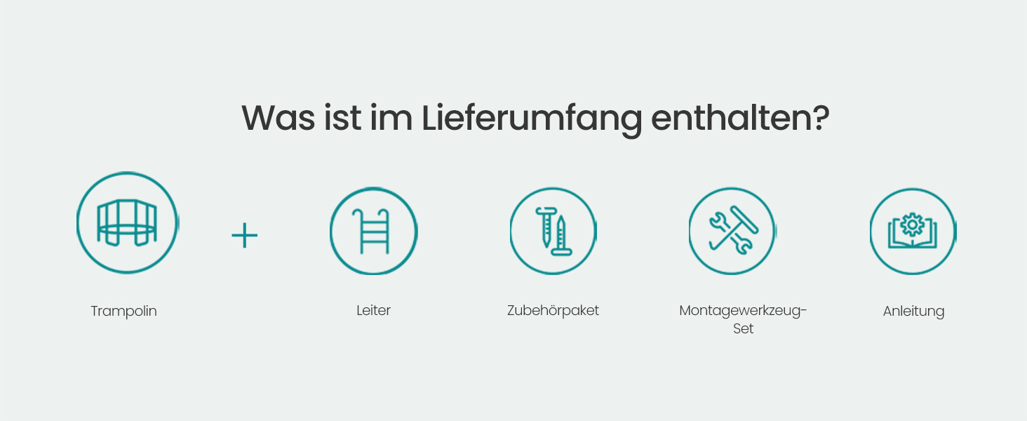 Батут SONGMICS вуличний Ø305 см з захисною сіткою, драбиною та м'якими стійками, чорний
