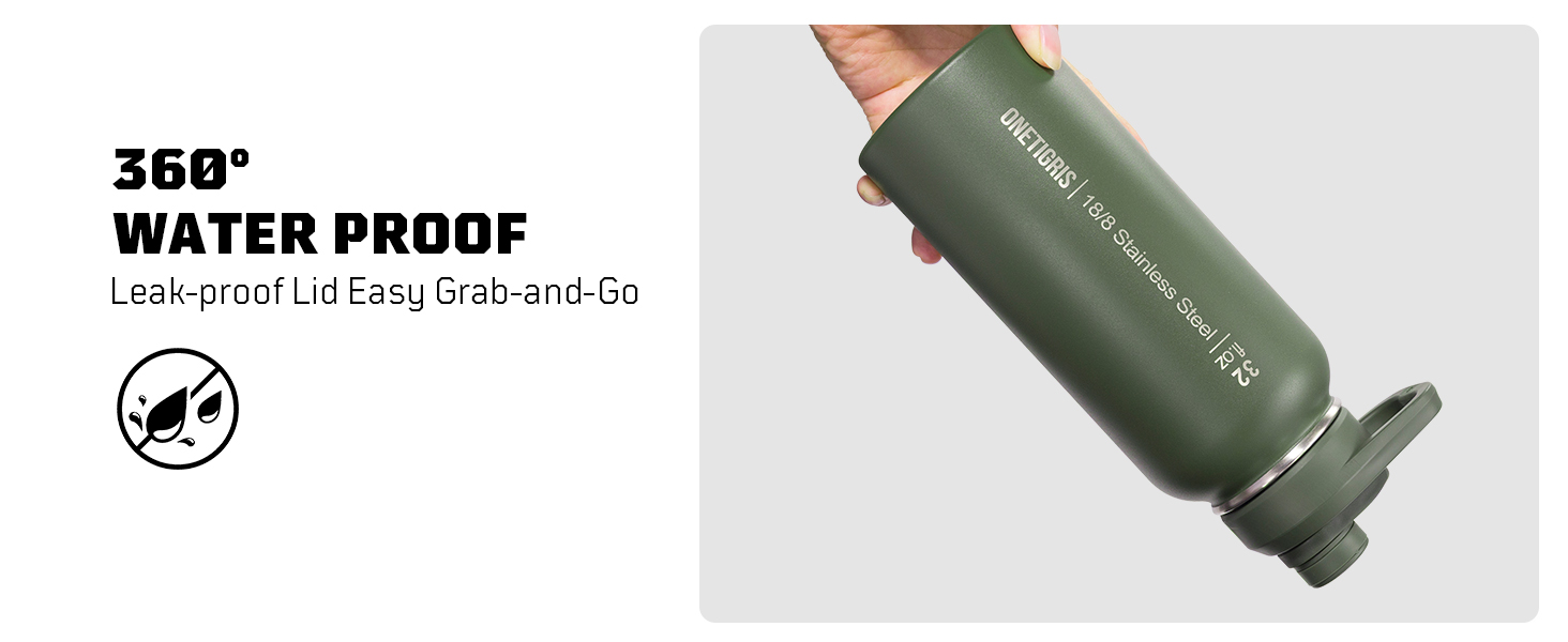 Фляга спортивна OneTigris Edelstahl 0.9л (32oz) - ізольована, для велосипеда, кемпінгу, йоги, спортзалу, страйкболу, зелена