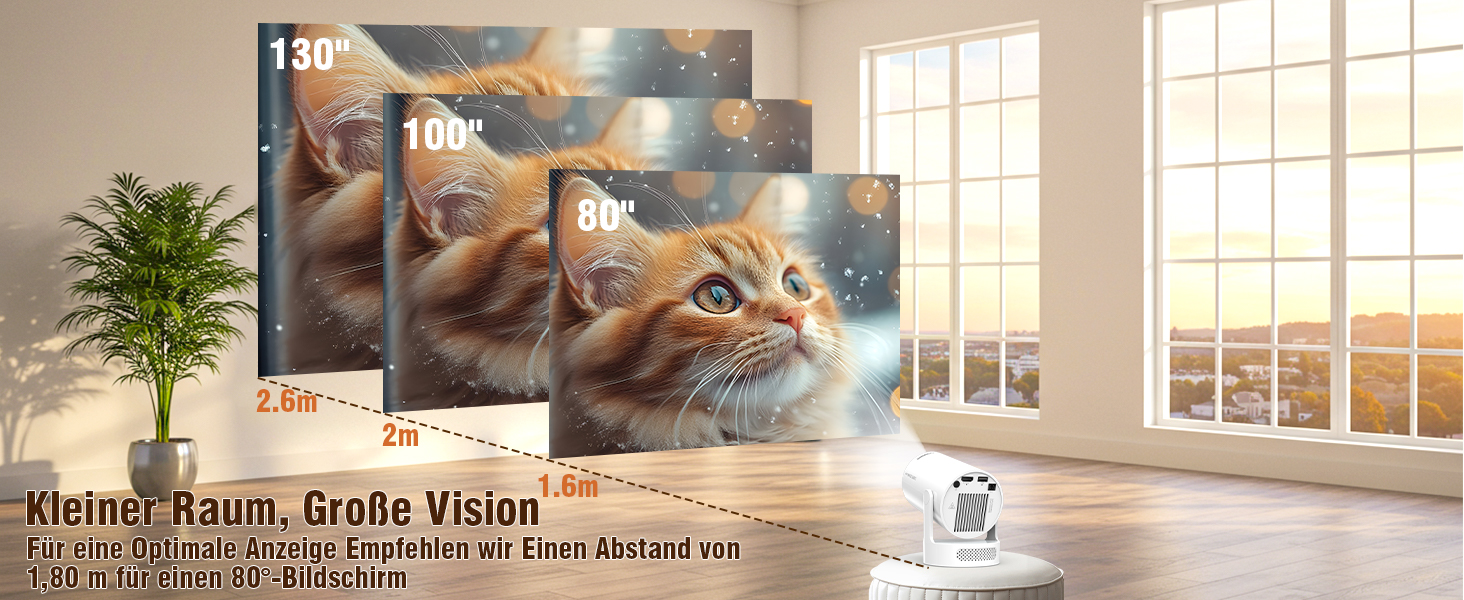 Міні проектор Alwtniet 4K з Wi-Fi 6, Bluetooth 5.4, 5W динаміком, автоматичною корекцією трапецеїдальних спотворень, поворотним на 180°, портативний для дому та вулиці (Android 11)