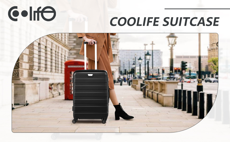 Важка валіза COOLIFE Premium Ручна поклажа з замком TSA, 4 колеса, лимонно-жовтий