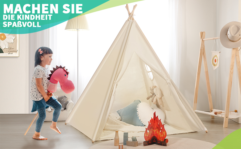 Дитячий намет Tipi для гри в приміщенні та на вулиці: намет-халапа, ігровий будиночок для хлопчиків та дівчаток з сумкою для зберігання, жовтий