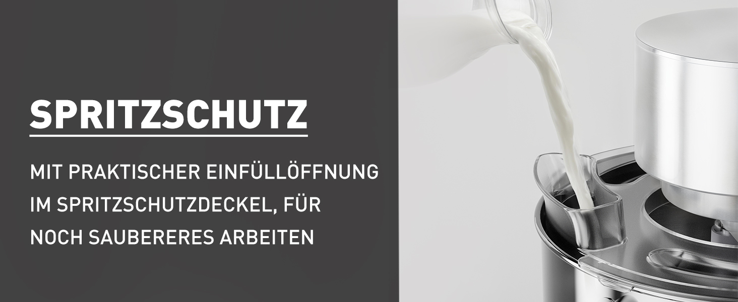Кухонна машина Heinrichs 2500W з подвійним гаком для тіста, міксером та вінчиком, 8 швидкостей, чаша 8л з нержавіючої сталі, тиха, колір