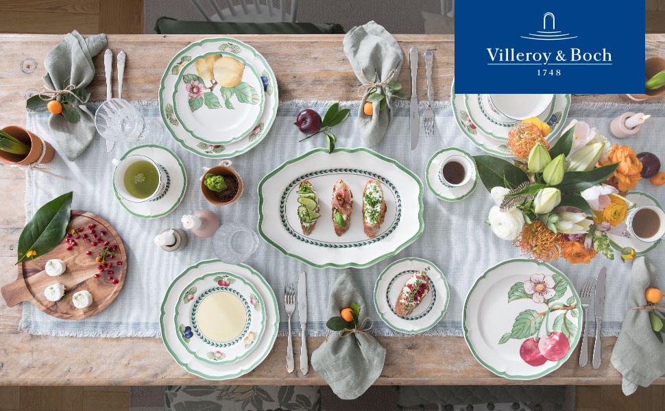 Тарілка для сніданку Villeroy and Boch French Garden Valence, 21 см, порцеляна преміум-класу, біла/різнокольорова