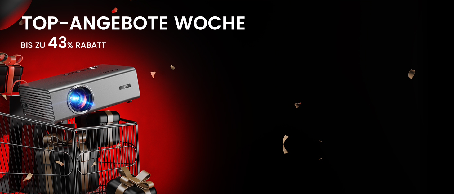 4K Smart проєктор KOGATA з авто-фокусом, WiFi 6, Bluetooth та підтримкою Netflix | Домашній кінотеатр для саду та стрімінгу | Сірий