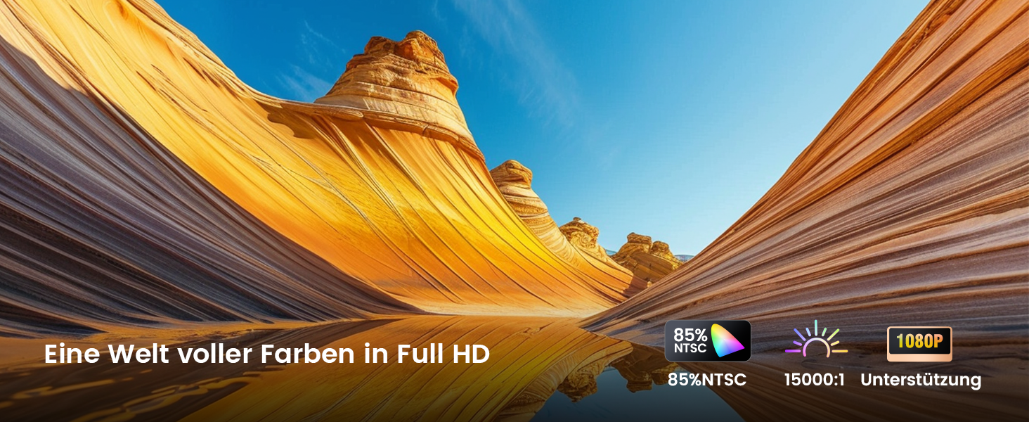 Проектор Toptro Mini Beamer: 1080P Full HD, Android TV, WiFi, Bluetooth, 300 ANSI, Зовнішній, Компактний, з Електричним Фокусом