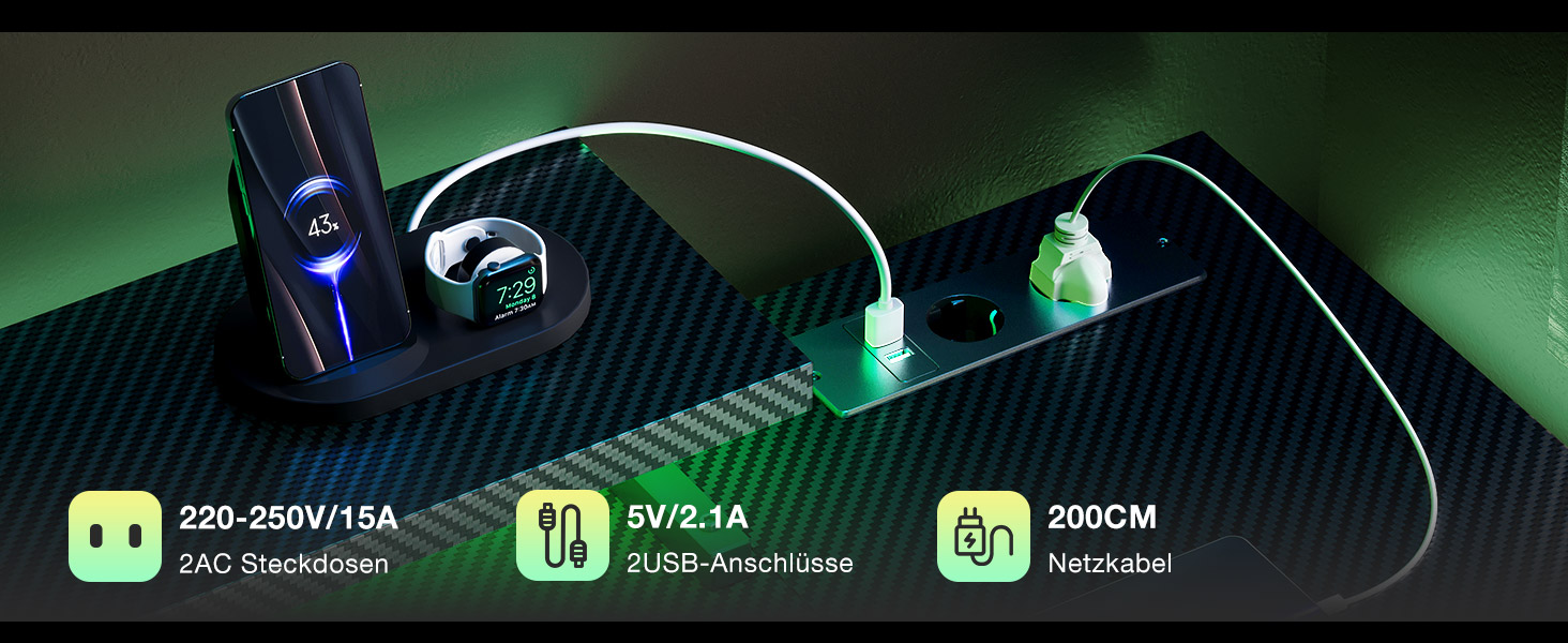Ігровий кутовий стіл Coleshome з полицями та USB-розетками, з LED-підсвіткою для дому та офісу