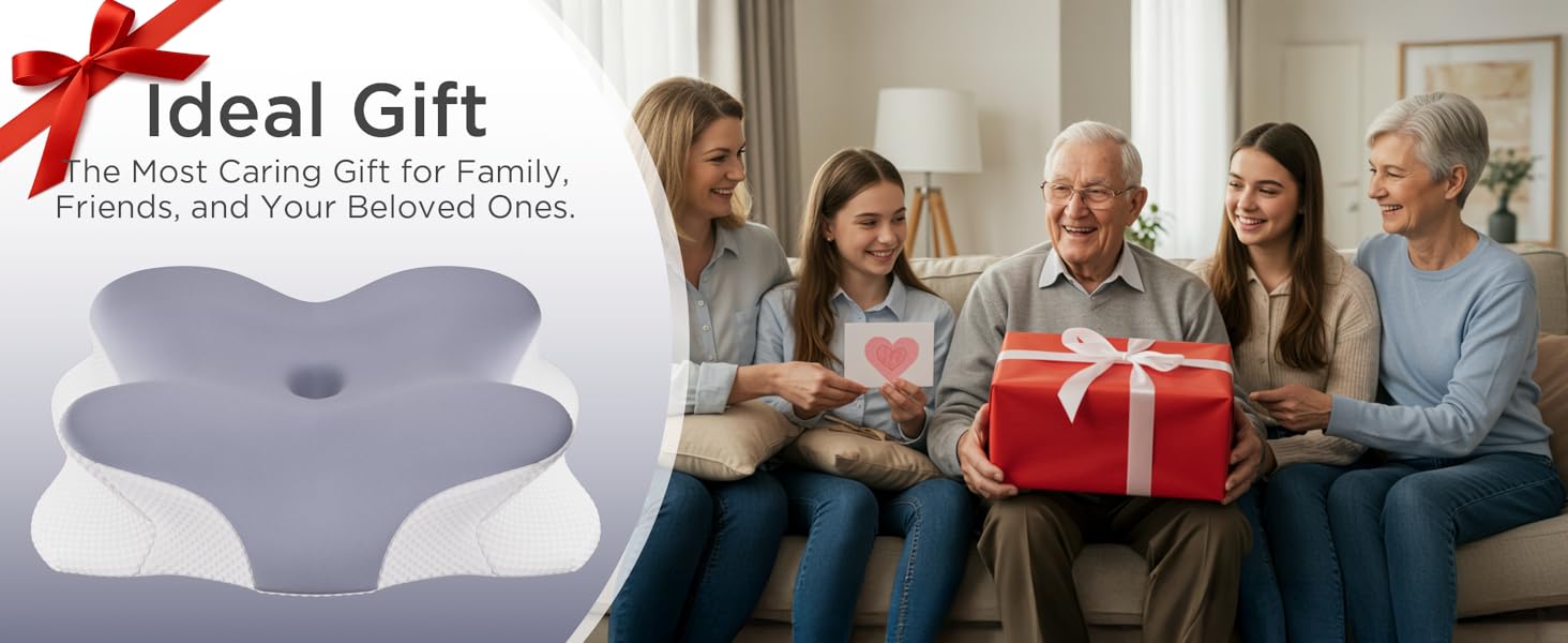 Подушка ортопедична з Memory Foam для сну на боці, спині та животі, блакитна. Преміум-якість, підтримка шиї