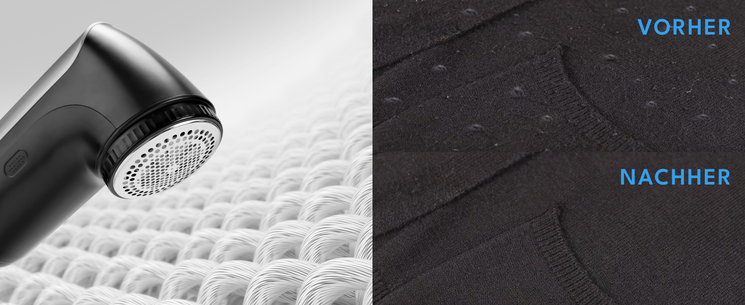 Електричний видалення ворсу LEBENLANG 2000mAh з LED-дисплеєм та пензлем для чищення. До 2 годин роботи. Видалення ворсу для одягу.