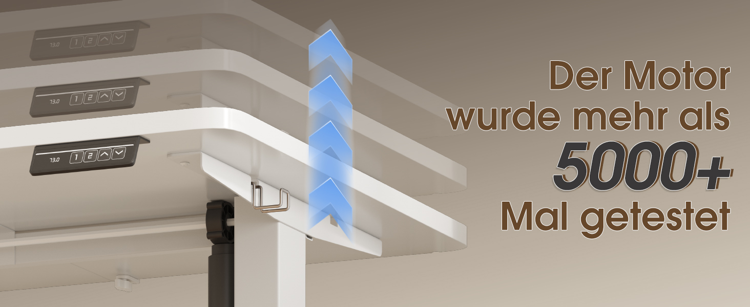 Електричний стіл Devoko з регулюванням висоти та підставкою для монітора, пам'ять 2 положення (білий, 180 x 80 см)