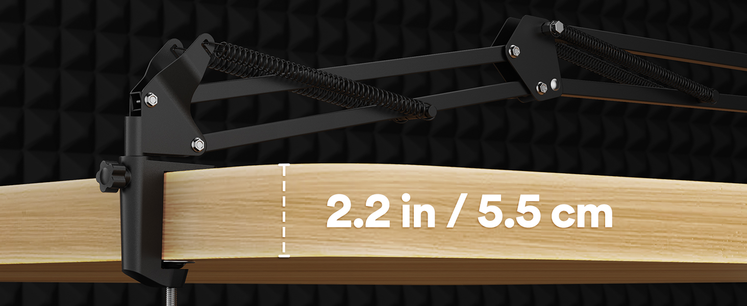 Мікрофон Maono з кріпленням-стійкою для подкастів, геймінгу, стрімінгу та запису - BA20, чорний