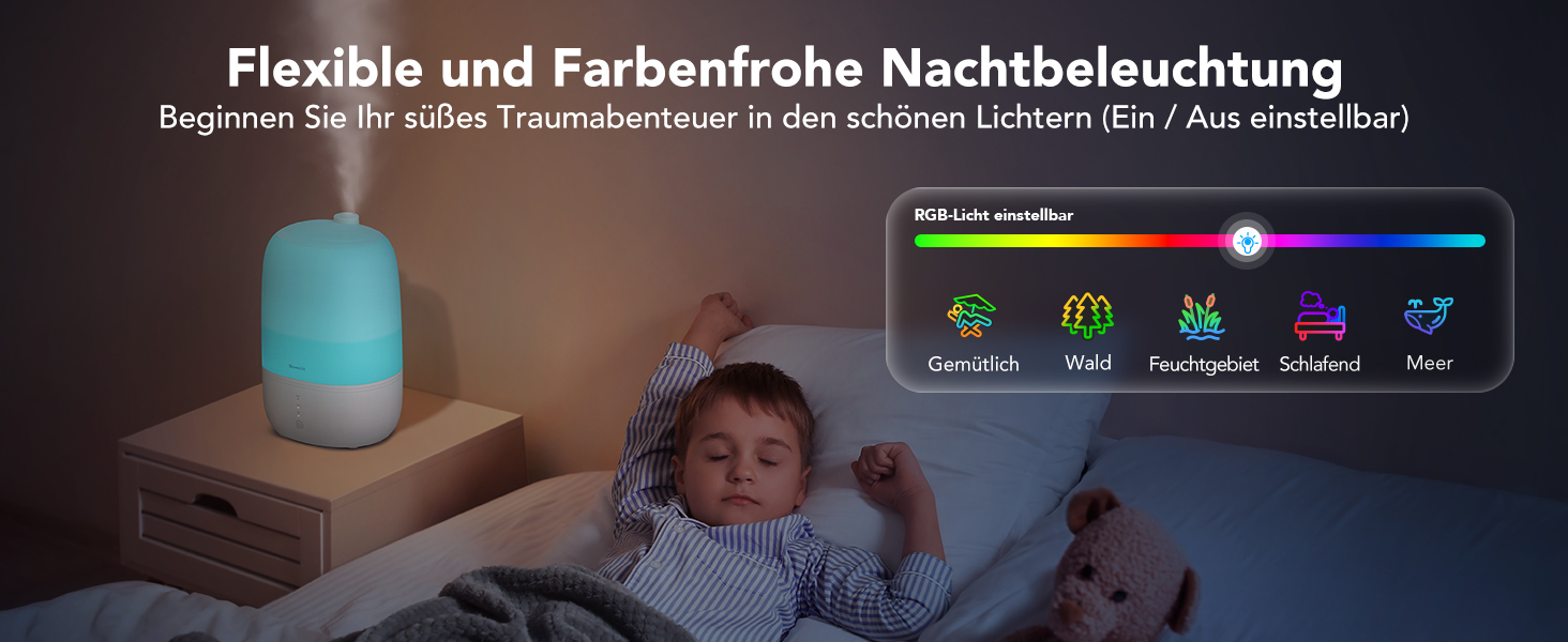 Зволожувач повітря GoveeLife Smart 3L з аромадифузором та нічником для спальні, дитячої, рослин