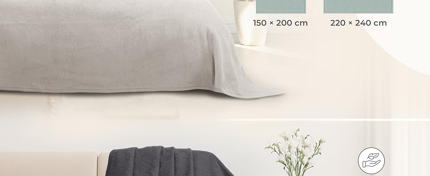 Плед LAYENBURG Premium з бавовни 150x200 см, Oeko-Tex 100, бавовняний, м'який плед для дому, на диван, софу (Taupe)