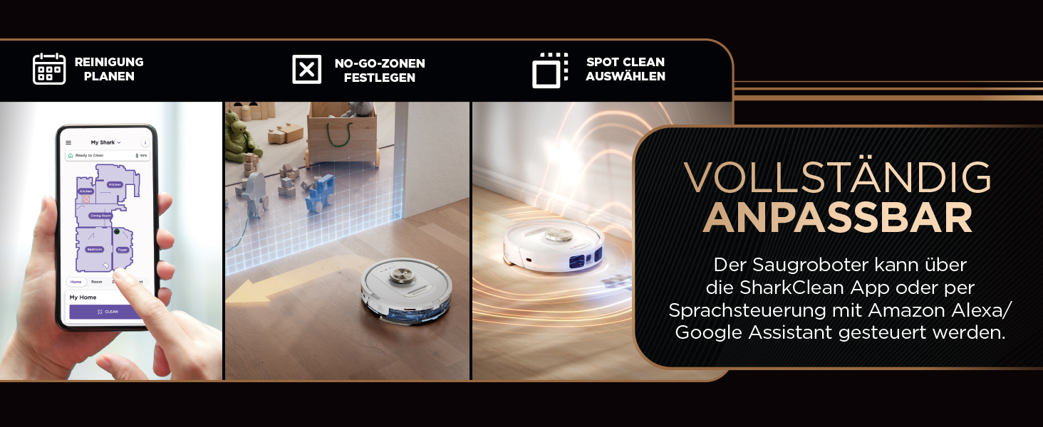 Робот-пилосос Shark PowerDetect 2-в-1 з функцією миття, NeverTouch Pro, 60 днів автономності, самостійне очищення контейнера, 3D та LiDAR навігація, уникнення перешкод NeverStuck, керування через додаток, білий, AV2810ZEEUWH, 4 щітки / Anti-Micro Pads / 2 капсули