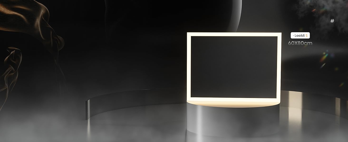 EMKE® LED дзеркало для ванної кімнати 80x60 см з підсвічуванням, сенсорне, регулювання яскравості, протитуманне, 3 кольори світла, годинник, IP44