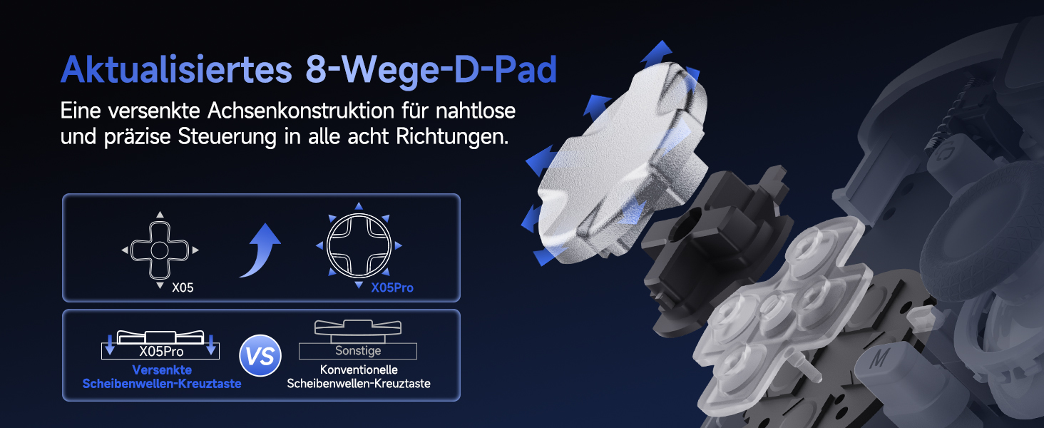 EasySMX X05PRO Бездротовий Геймпад для ПК, Switch, Android, iOS з тихими кнопками, Hall джойстиками та програмованими клавішами