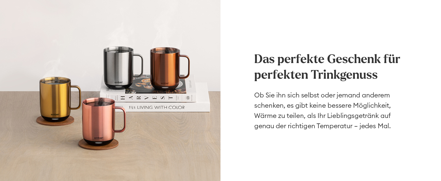 Розумний термокружка Ember Smart Mug 2, 295 мл, з регулюванням температури, керування через додаток, акумулятор, LED дисплей, мідний колір
