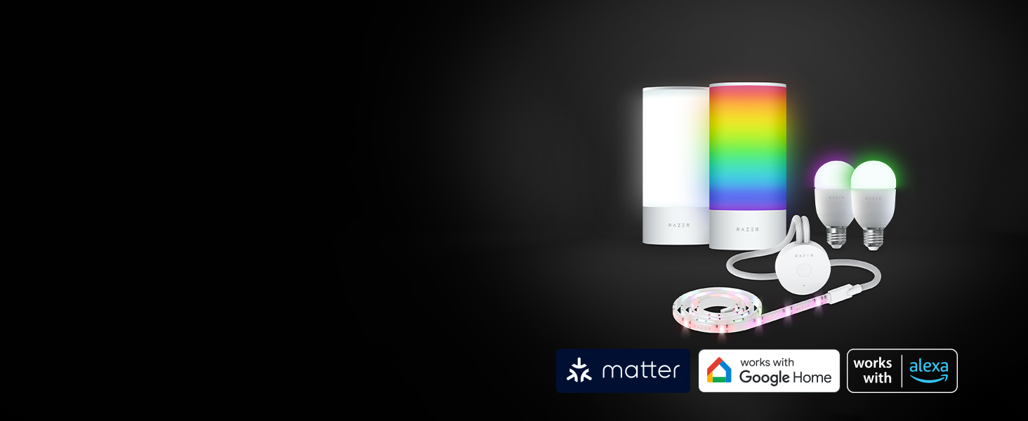 Лампа для монітора Razer Aether Smart Bulb E27 з RGB підсвічуванням для геймінгу, сенсорним керуванням та регулюванням температури кольору та яскравості