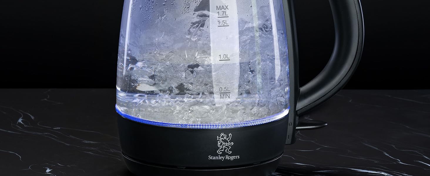 Сталевий блендер Stanley Rogers 500W з 1L скляною колбою, 4-лопатева система + насадка для змішування, 2 швидкості (занурювальний блендер)