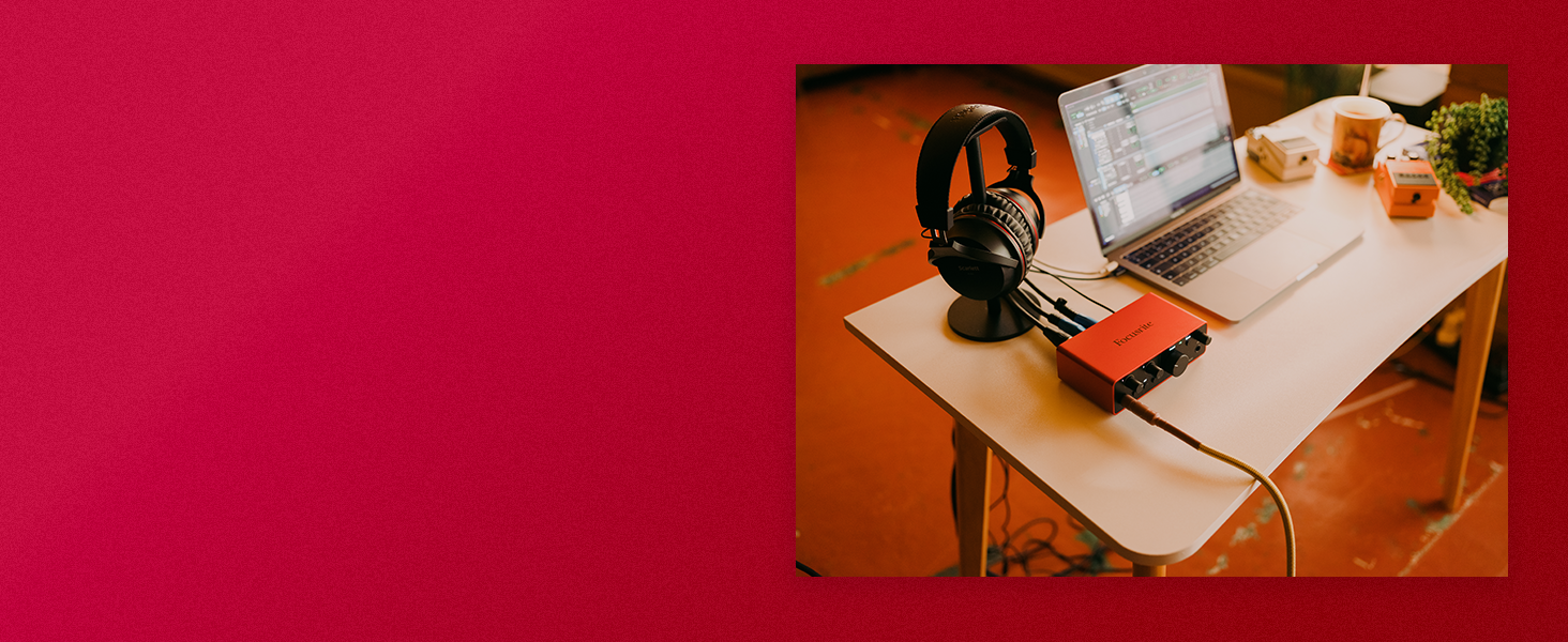 Focusrite Scarlett Solo 4 (4th Gen) USB аудіоінтерфейс для гітаристів, вокалістів та продюсерів - студійна якість звуку + ПО