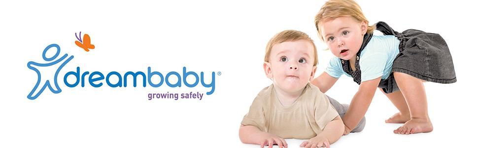 Захисні дитячі ворота Dreambaby AVA Slimline білі 61-68 см для дверей та сходів – з механізмом фіксації під тиском