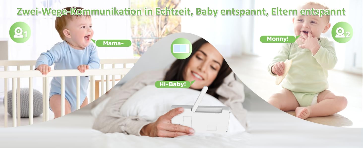 Відеоняня Blemil з 2 камерами, 6