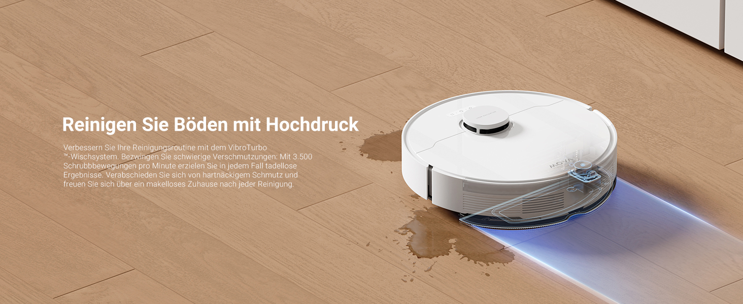 Робот-пилосос Mova S10, 7000Pa, 3D-уникнення перешкод, підйом мопа 7 мм