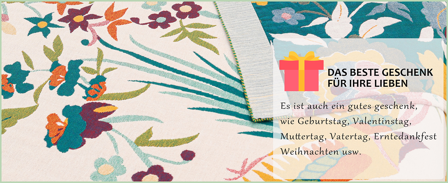 Плед Boho з 100% бавовни, стиль кантрі, 150x200 см, гранатовий колір. Плед на диван та ліжко з квітковим візерунком (квіти, птахи)