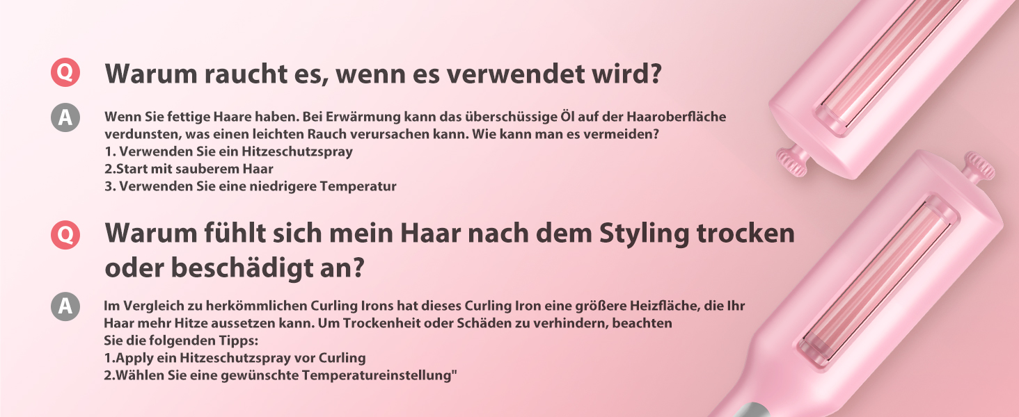 4-в-1 Випрямляч для волосся з насадками - локони 22/25/32/38 мм, для створення пляжних, природних та водохвиль, 4 температури (140-210°C), рожевий