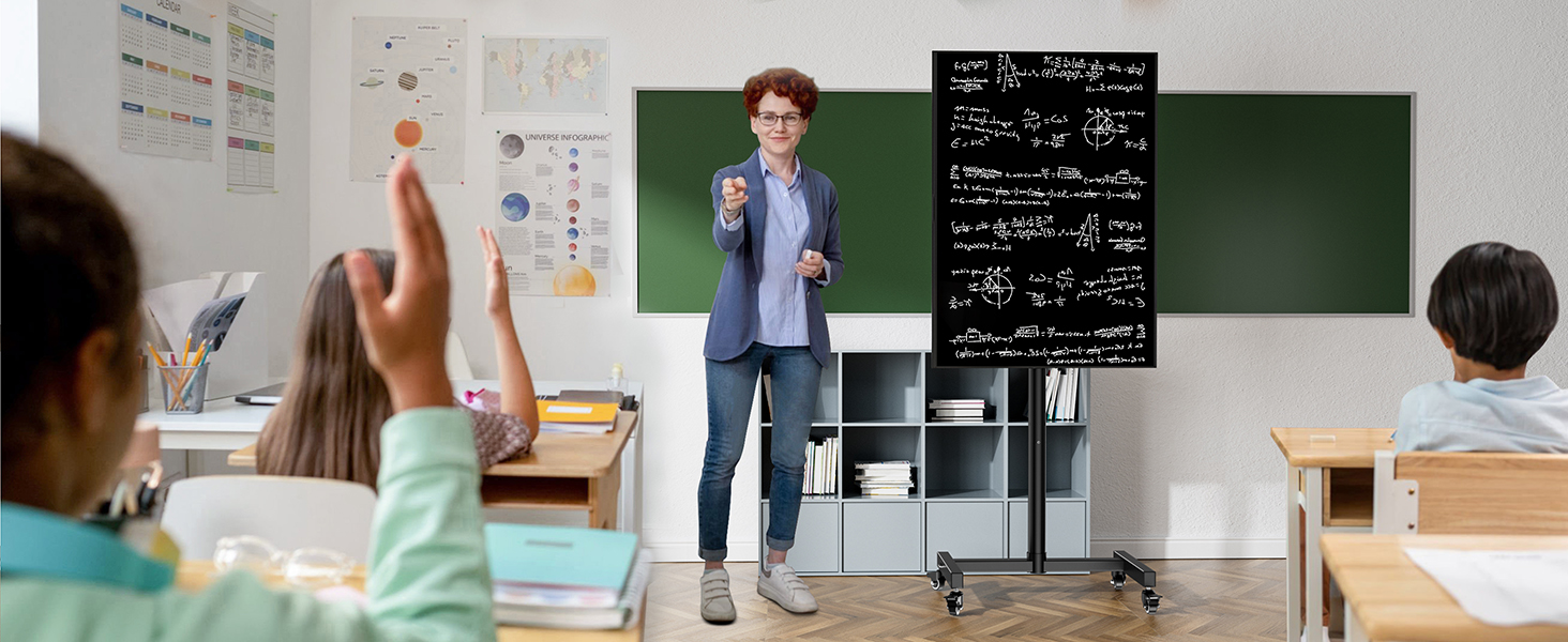 Підставка для телевізора на коліщатках для 17-50 дюймів, поворот 180°, регулювання висоти, VESA 300x300 мм, до 30 кг