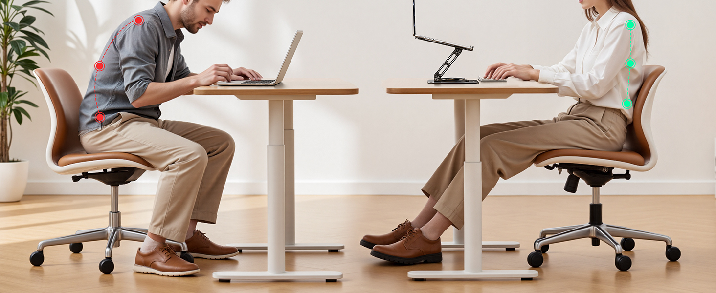 Підставка для ноутбука Lamicall, регульована - 360° обертання, складна, алюмінієва - для столу/офісу, універсальна ергономічна підставка для Macbook Pro Air, 10-17,3' (чорна)