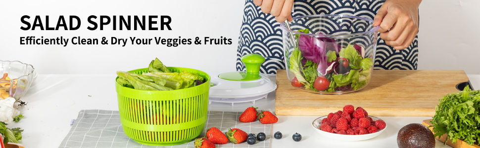 Салатниця-швидкоочисник з кришкою, 2.8L