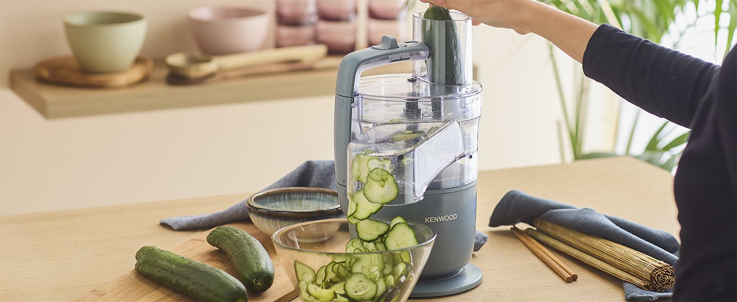 Кухонний комбайн Kenwood MultiPro Go FDP22.130GY, 650 Вт, 1,3 л, Кольори: блакитний та сірий