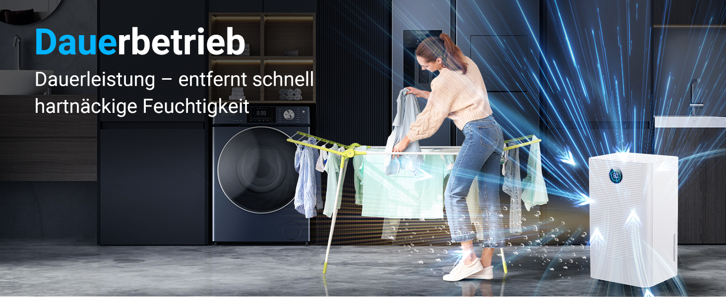 Зволожувач повітря 12л/день з датчиком вологості та LED дисплеєм, таймером, 3 режими, для спальні, офісу, підвалу, безперервна подача, білий