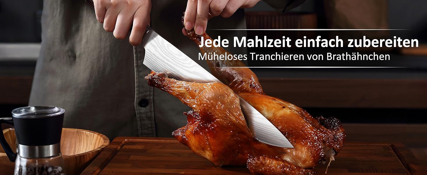 PAUDIN Ніж Сантоку з Дамаску, 13 см - професійний кухонний ніж, висока якість, гостра сталь, ергономічна ручка G10