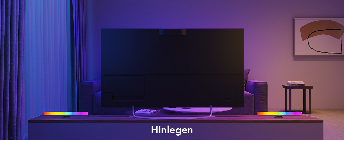 Розумна підсвітка для телевізора Govee RGBIC LED TV Lightbars з подвійними світлодіодами, для ТВ 45-70 дюймів, білий