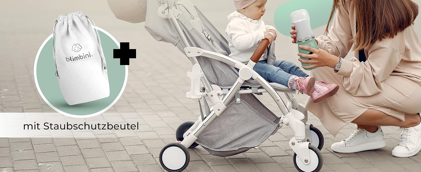 Pro+ Портативний підігрівач для пляшечок з точним контролем температури, USB-C, акумуляторний, для подорожей (з адаптером №1)
