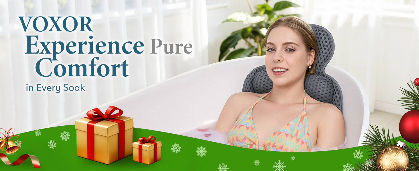 Подушка для ванни під голову та шию з 3D-сітки, 54 присоски, сіра. Аксесуар для релаксації у ванні та душі, подарунок